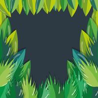 Green leaves cartoon vector