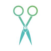 contour medical scissors equipment design vector