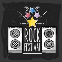 rock festival concert music event vector