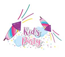 Kids party cartoon vector