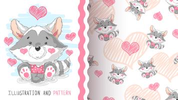 Cute teddy raccoon - idea for print t-shirt.