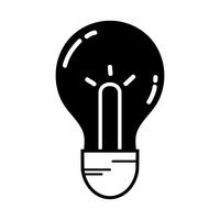 contour light bulb idea to intelligent and creative vector