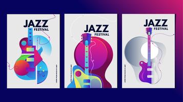 Illustration Music Festival Poster or Banner Colorful Template vector