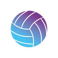 contour ball to play volleyball sport vector