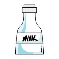 fresh milk bottle product nutrition vector