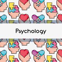 psychology treatment analysis background design vector