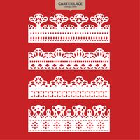 Set Garter Lace Ornament for Embroidery Cutting Paper and Laser Cut vector