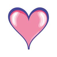 cute heart symbol of passion and love vector