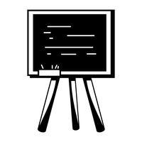 contour school blackboard with wood frame design vector