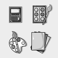 set school tools design to study and learn vector