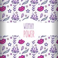 Woman power pattern background vector