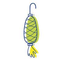 Cucharas de pescado objeto de pesca recreativa. vector