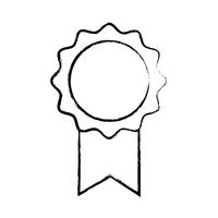 figure school medal symbol to intelligent student vector