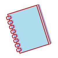 Cuaderno de papel objeto de diseño para escribir. vector