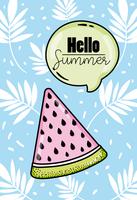 Hello summer cartoons vector