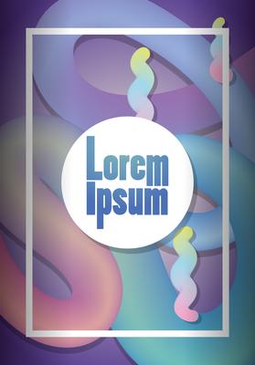 Futuristic liquid worm poster