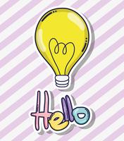 Hello card with cute cartoons vector