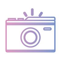 Cámara digital de línea para tomar una foto de arte. vector