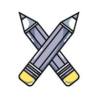 pencils colors school tool object design vector