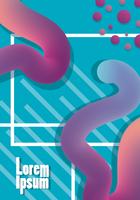 Futuristic liquid worm poster vector