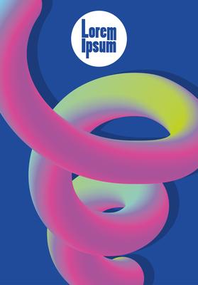 Futuristic liquid worm poster