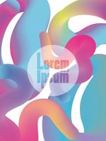 Futuristic liquid worm poster vector