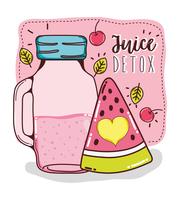 Detox juice cartoon vector