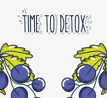 Time to detox vector