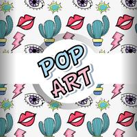 Pop art background cartoons vector