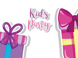 Kids party cartoon vector