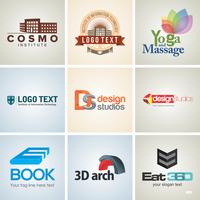 Creative Corporate Logo Design Template Set vector