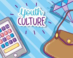 Youth culture cartoons vector