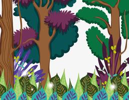 Beautiful forest scenery vector