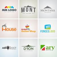 Conjunto de plantillas de diseño de logotipo corporativo creativo vector