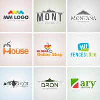 Creative Corporate Logo Design Template Set vector