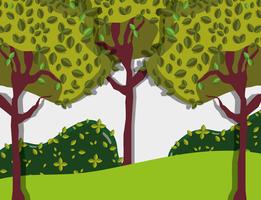 Beautiful forest scenery vector