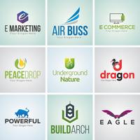 Creative Corporate Logo Design Template Set vector