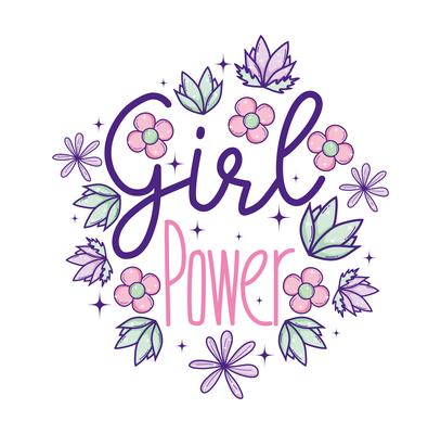 Girl power cute cartoons