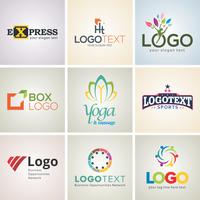 Conjunto de plantillas de diseño de logotipo corporativo creativo vector