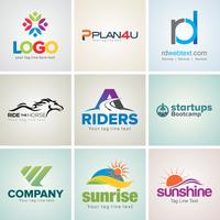 Creative Corporate Logo Design Template Set vector