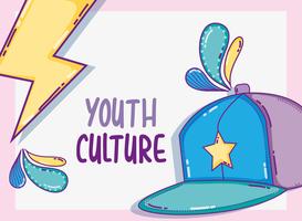 Dibujos animados de cultura juvenil vector