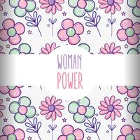 Woman power pattern background vector