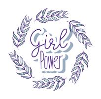 Girl power cute cartoons vector