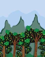 Beautiful forest scenery vector