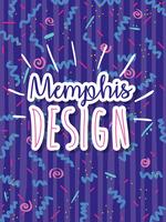 Diseño de fondo colorido de Memphis vector