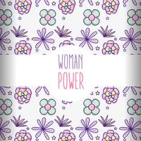 Woman power pattern background vector