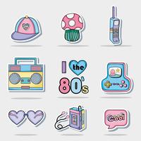 I love the 80s vector