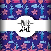 Paper art background vector