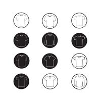 Set of Apparel shirt and T-shirt Icon Clothing icons