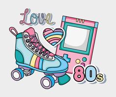 I love the 80s vector